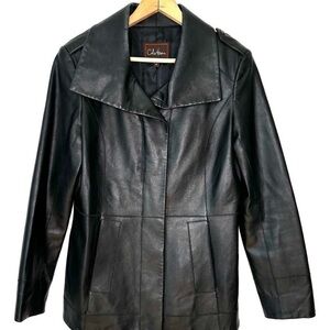 Cole Haan | Dark Brown Lambskin Leather Jacket Size 12